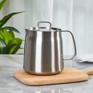 Stainless Steel Bacon Grease Keeper, 6-in-1 Oil Filter Pot with Strainer, 68oz/50oz Grease Container for Frying, Cooking & Kitchen Storage, Dishwasher Safe