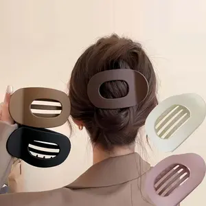 【New Upgrade】Solid Color Hair Clip, 5 pcs Seamless Flat Oval Hair Clip Set, Stylish And Simple Hairpins, Suitable For Daily Wear With Any Hairstyle，Made Of Upgraded Abs Material, It Is Flexible And Resistant To Bending, So Say Goodbye To Breakage!