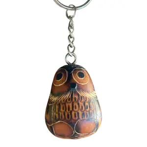 Wooden Owl Keychain - Stylish Handmade with split ring for Fashion Accessories Enthusiasts, Stylish Keychain
