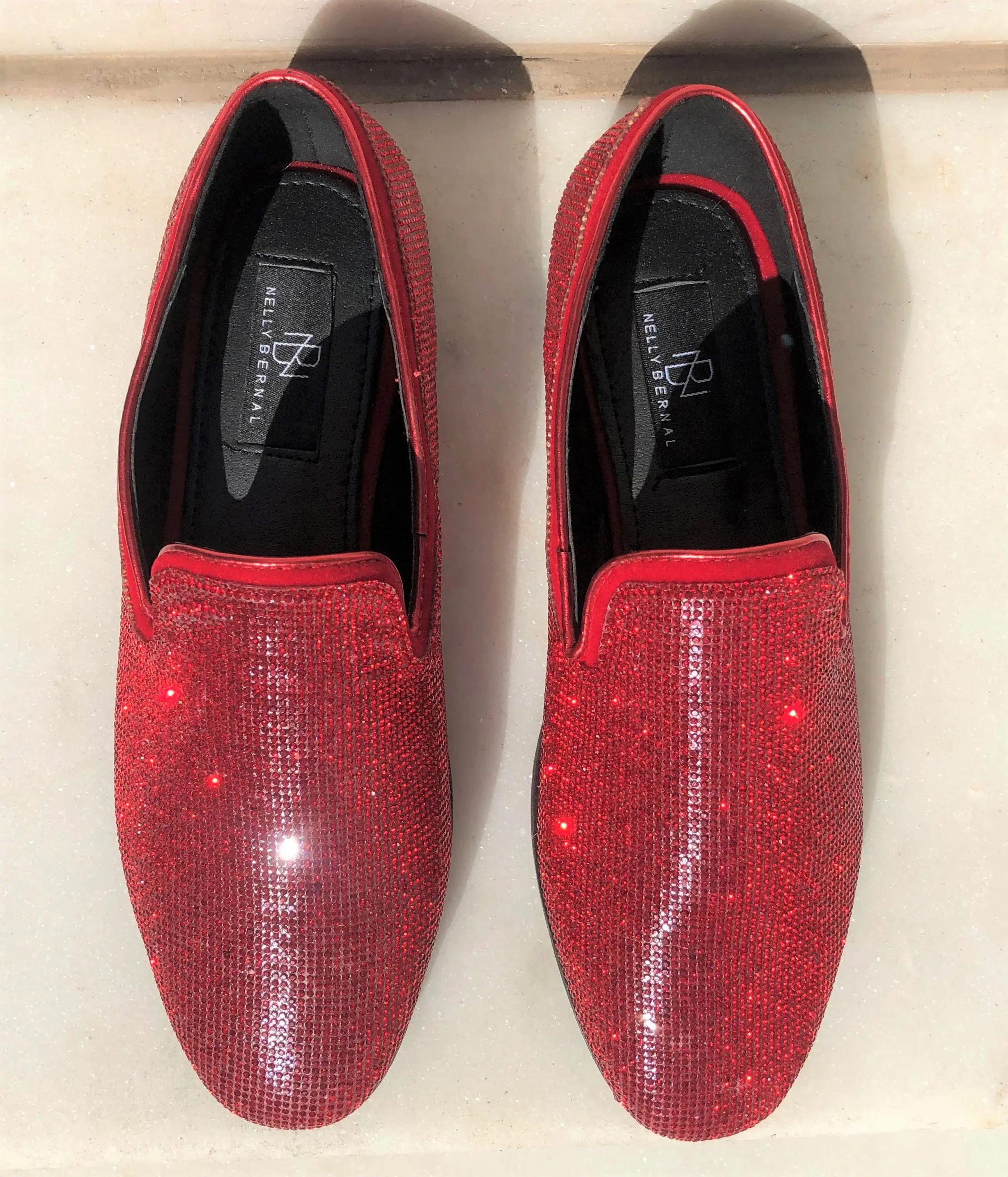 Multi-colored Crystal Diamond Cushioned Loafers for Party Wear - Black Shoes  with Sparkling Design Comfortable & Versatile Fashion Footwear - TikTok Shop