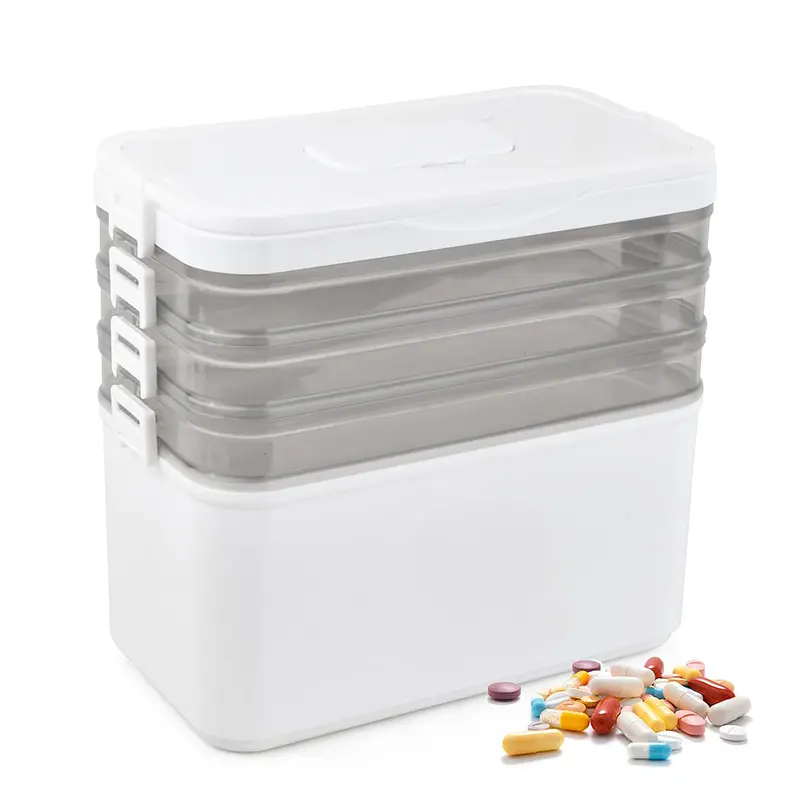 Mother's Day Gift | Multi-Layer Large-Capacity Medicine Storage Box | Extra-Large Foldable Organizer with Spacious Compartments | Ideal for Home, Bathroom & Travel | Perfect for Medicines, Vitamins & Supplements