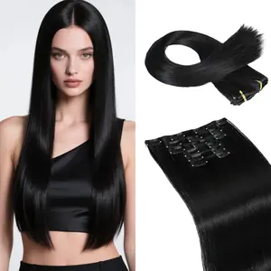 Black curly hair Topper for women:full shine Tape in hair Extensions