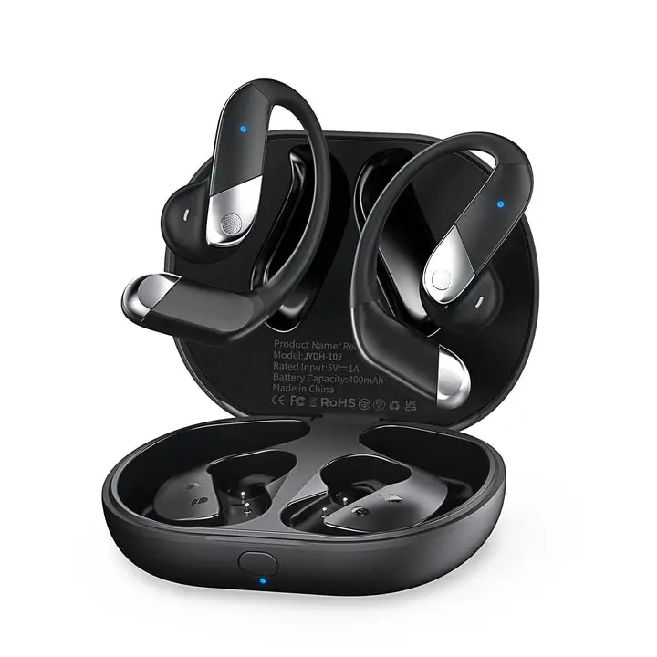 Recolx Fit 2 Open-Ear AI Smart Earbuds, Wireless Bluetooth Real-Time Translation Earbuds, AI Voice Transcription & Meeting Summary, Noise Cancelling Mic, Back to School Must-Have