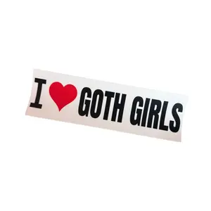 I Heart Goth Girls Bumper Sticker, Funny, Goth Humor vinyl wrap Car Decals Decal For Cars Truck Accessories