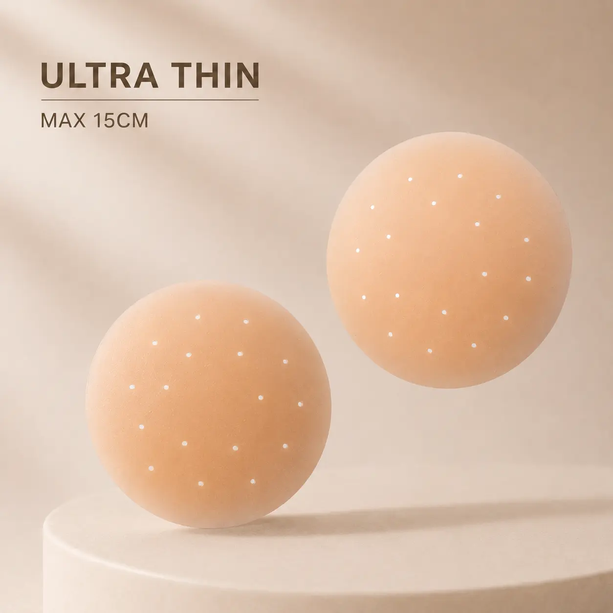 The Breathe-Easy Seamless Silicone Covers: 15cm Maximum Coverage & All-Day Comfort for Dress, sports bra, bikini