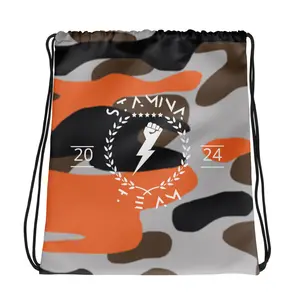 Orange Camo Stamina Drawstring bag