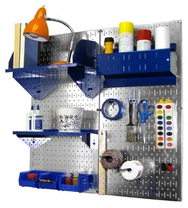 Craft & Hobby Pegboard Organizer Kit - Metallic Pegboard with Accessories