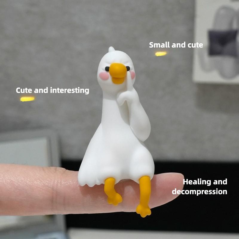 MUNBYN So Tired Lazy Duck Mini Desk Accessories 2026 New Desk Ornaments Work Partner 3pcs/set Perfect Desktop Decorations for Computer Screens, Office, and Home Decor Black Friday Christmas Gifts