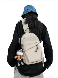 Simple Zipper Belt Bag with Cute Charm, 2025 New Style Casual Versatile Sling Bag for Women & Men, Trendy All-match Chest Bag for Daily Travel Work Commute