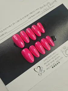 Pink Luxe - Hot Pink Chrome Press-On Nails (Medium, Round) | Glam Nailz By Chloe
