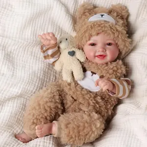 BABESIDE Lifelike Reborn Baby Dolls Mia, 17 Inch Cute Realistic Newborn Baby Doll Girl Poseable Vinyl Limbs&Cotton Body Real Life Baby Doll with Gift Box for Kids 3+ Year Old