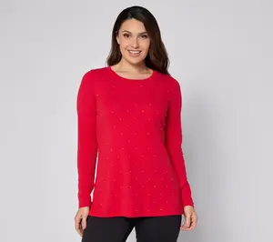 Jingle Belles by Kim Gravel TripleLuxe Knit Golden Girls Sparkle Top