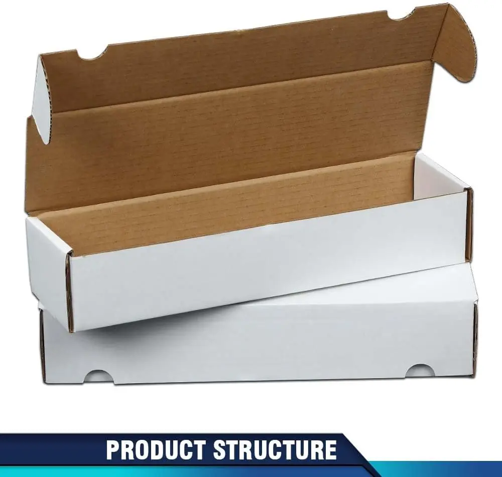 PIT66 Trading Card Storage Organiser Lot - 10 White Max Pro Corrugated Paper Shipping Boxes (800 Count Capacity)
