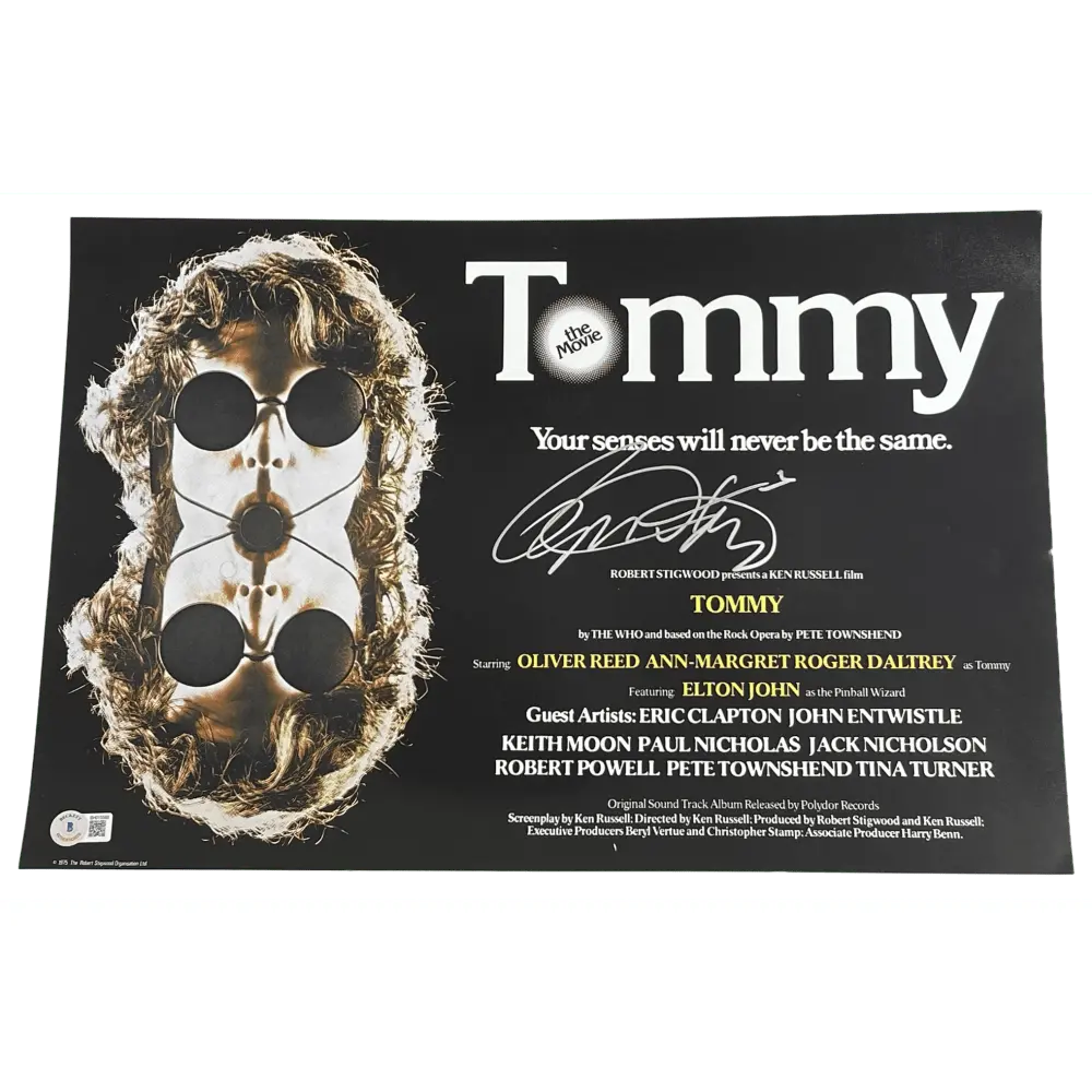 Roger Daltrey of The Who Authentic Autographed 12x18 Photo Poster