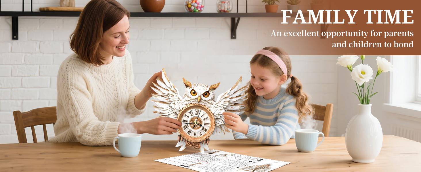 3D Puzzle Mechanical Wooden Clock Kit for Adults – Dragon, Blue Dragon, Dog, Butterfly, Owl & Turtle Designs | DIY Pendulum Clock with Roman Numerals | Creative Desk & Home Decor | Unique Gift for Puzzle Lovers,back to school
