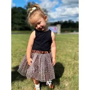 Cheetah Tutu Skirt for Girls – 3-Layer Tulle Ballet, Dance, and Dress-Up Costume Skirt