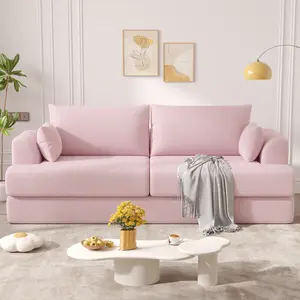 84” Loveseat Sofa, Boneless Modular Sofa Couches for Living Room, Cloud Couch with Deep Seat,Easy Assembly for Small Spaces