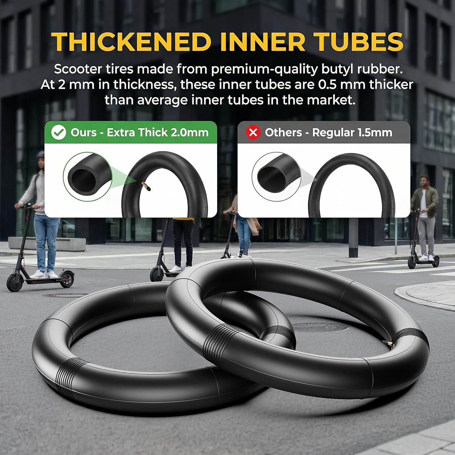 2-pack 10x2.5 60/70-6.5 thickened inner tubes| Suitable for Ninebot G30 Max/G30/G30D/G30LP electric scooter replacement parts