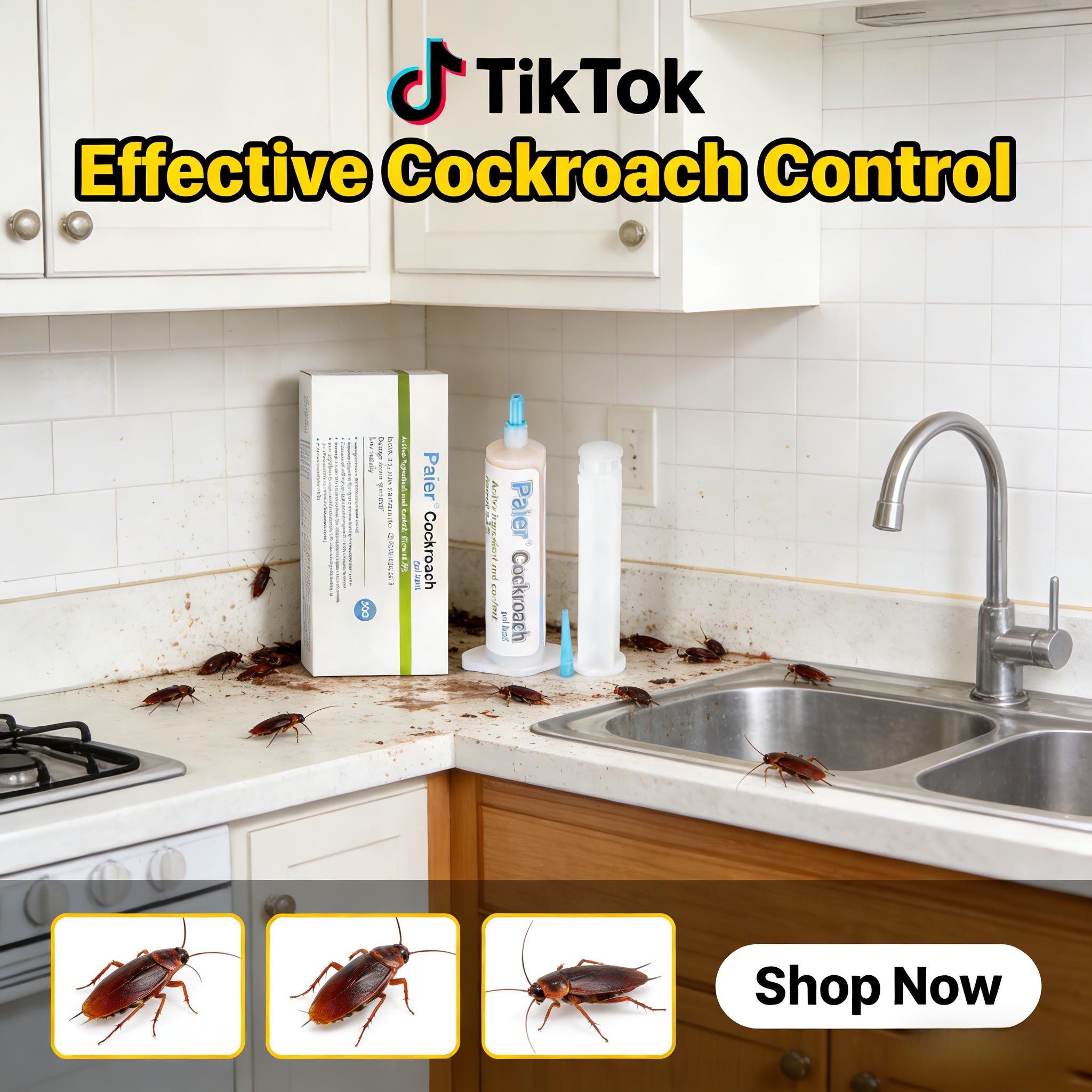 30g Roach Killer Gel Bait | Indoor & Outdoor Pest Control for German & American Roaches | Applicator with Precision Tip | 1/4 Pack Options