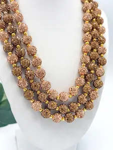Champagne Chocolate Rhinestone Necklaces