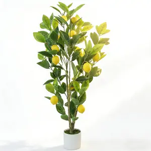Artificial Lemon Tree Plant, 31" Fake Lemon Citrus Tree in Pot Faux Greenery Plants for Living Room Bedroom Kitchen Office Indoor Outdoor Home Decor