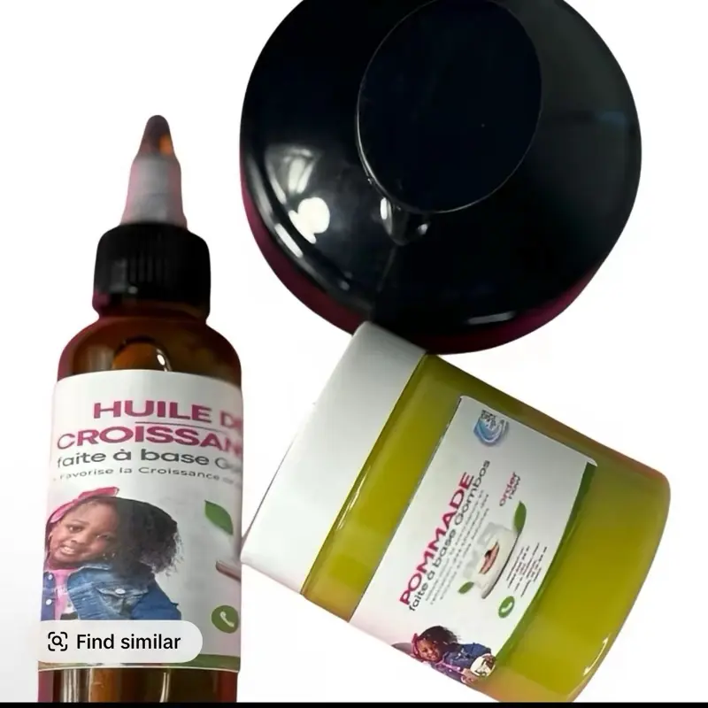 1 pcs promade and 1 pcs lwil timoun small Curly Hair Hair Growth Formul