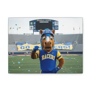 Custom Stretched Canvas Print, Mascot Art Decor, Home Wall Art, Sports Memorabilia, Gift for Fans and Alumni