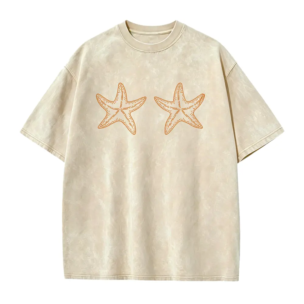 Beach Vacation Shirt, Funny Starfish Bikini T-Shirt Oversized Beach CoverUp, Besties Girls Trip Beach Bach Matching Tees