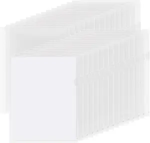 KTRIO Clear Folders Sleeves Plastic Documents Project Pockets 48 Pack, Fits Letter Size 8.5x11 Paper, L-Shaped File Jackets, Acid-Free Poly Plastic, Transparent