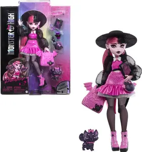 Mattel - Monster High Draculaura Fashion Doll with Pet  [Collectible Figurine/Statue/Bust] Paper Doll