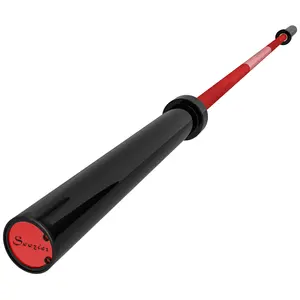 Soozier 7.2ft Standard Barbell, 2-Inch Weight Bar (44 lbs) with Rotating Sleeves & Non-Slip Knurling Grip, 1500lbs Capacity Barbell Weights for Weightlifting, Muscle Exercise Equipment, Red
