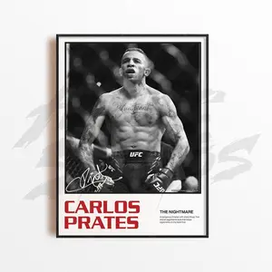 Carlos Prates Art Print, Mixed Martial Arts Wall Decor, Home Gym Decoration, Sports Gift, UFC Fighter Poster, MMA Art
