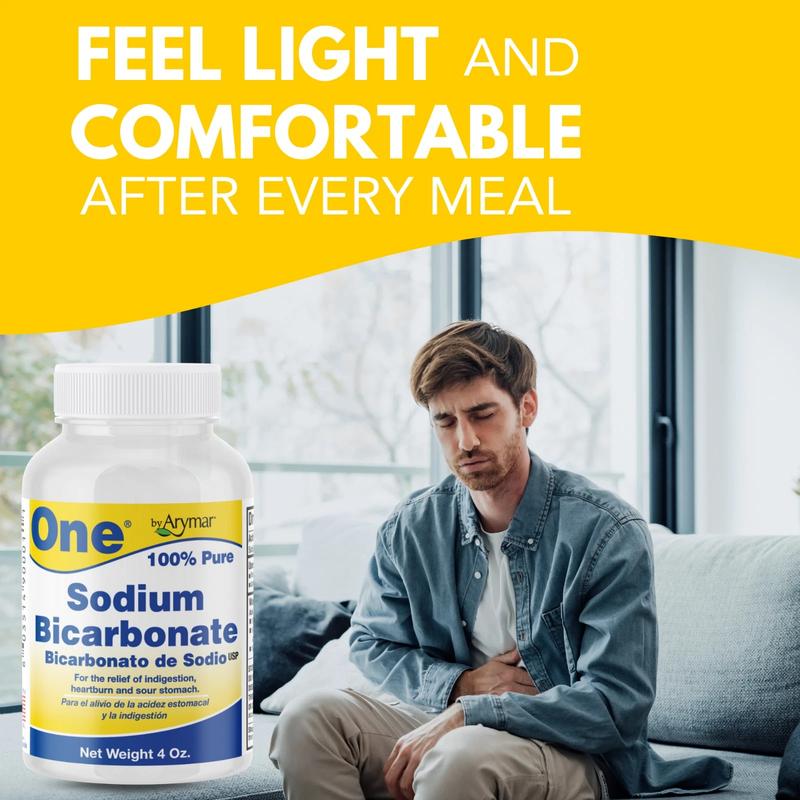 Arymar Pure Sodium Bicarbonate Powder 4 oz- Natural Baking Soda for Multi-Use
