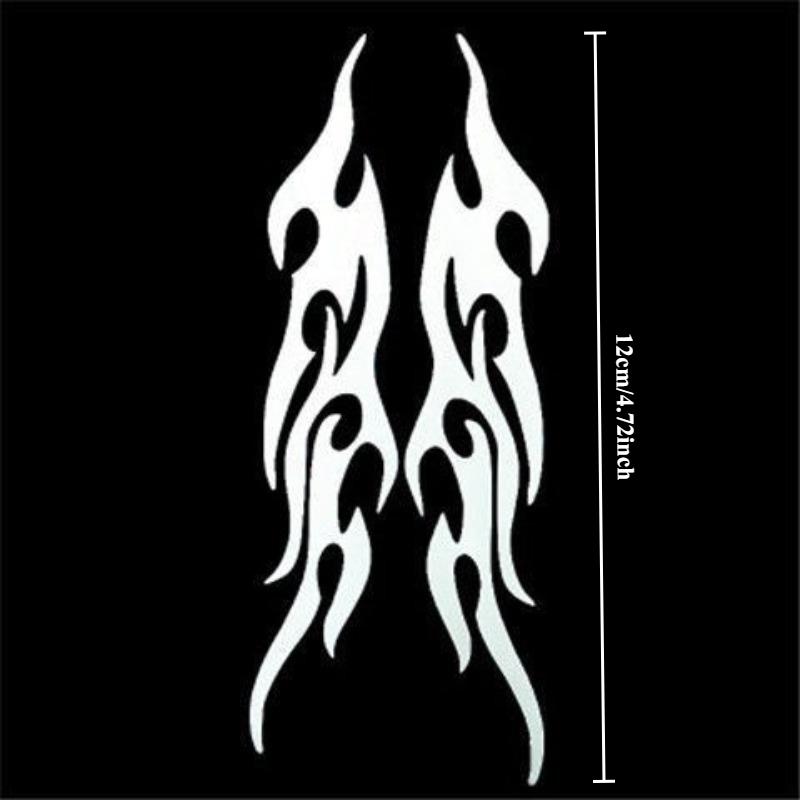 Car Sticker Modified Flame Car Stickers Bumper Hood Rearview Mirror Head Cover Stickers Cover Scratches Motorcycle Decals