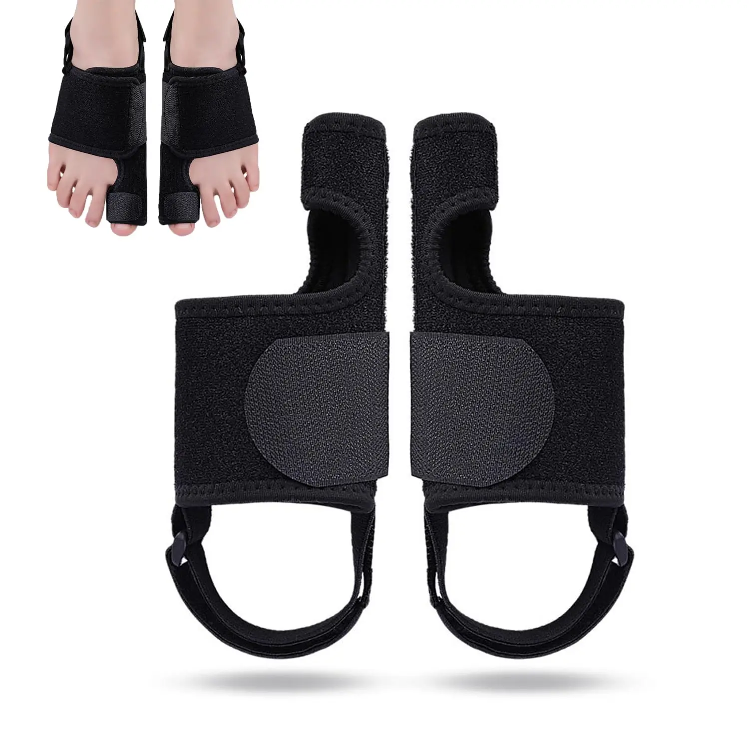 One Pair of Unisex Thumb Correctors, Adjustable Big Toe Separator To Alleviate Hallux Valgus and Hammer Toe Correction Protection, Suitable for Both Feet
