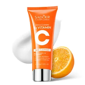 Korean Facial Cleanser for Sebum Control & Repair - 5X Vitamin C Face Wash with Niacinamide - Gentle Cleaning Moisturizing & Brightening, 3.52 oz