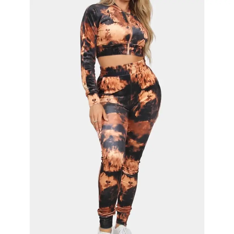 Shorty - Tie Die Crop Jacket and Joggers Set