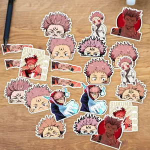 Stickers Pack 20 Pcs Jujutsu Bike Kaisen Colorful Car Waterproof Sukuna Luggage Peeker Vinyl Skateboard Aesthetic Guitar Laptop Bumper Bottle Water