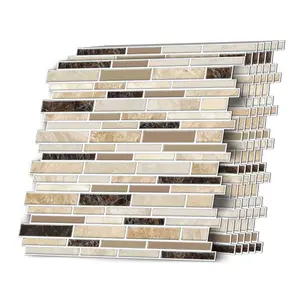 3D Marble Pattern Wall Sticker, Self-adhesive Wall Tile Sticker, Wall Decor for Home Kitchen Bathroom