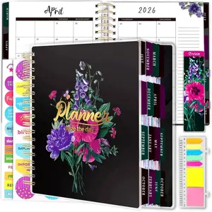 Planner 2025-2026, 14 Months Large Academic Daily Weekly Monthly Planner Organizer, Nov. 2025 - Dec. 2026, 8.5x9.8" Agenda with Page Tabs, Separator Page, Folder, Bookmark, Stickers & Sticky Note Set