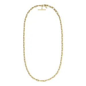 Fossil Women's Heritage D-Link Gold-Tone Brass Anchor Chain Necklace