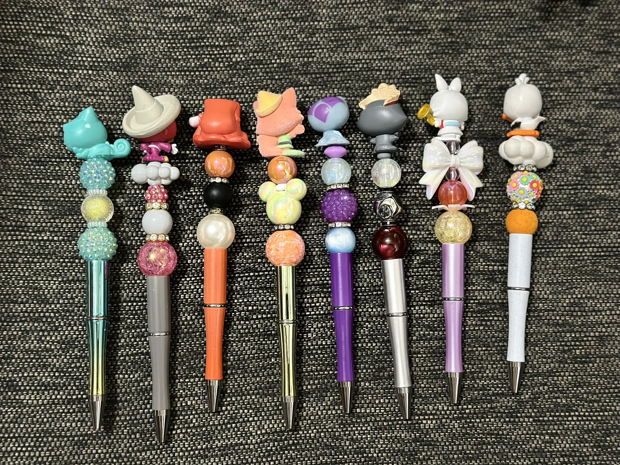 Doorables Pens with Black Ink Refillable Design Character Figure Acrylic or Silicone Beads Perfect Gift for Special Events
