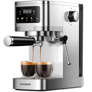 20 Bar Professional Espresso Machine|Stainless Steel|Touchscreen Temperature Control|All-in-One Milk Frother