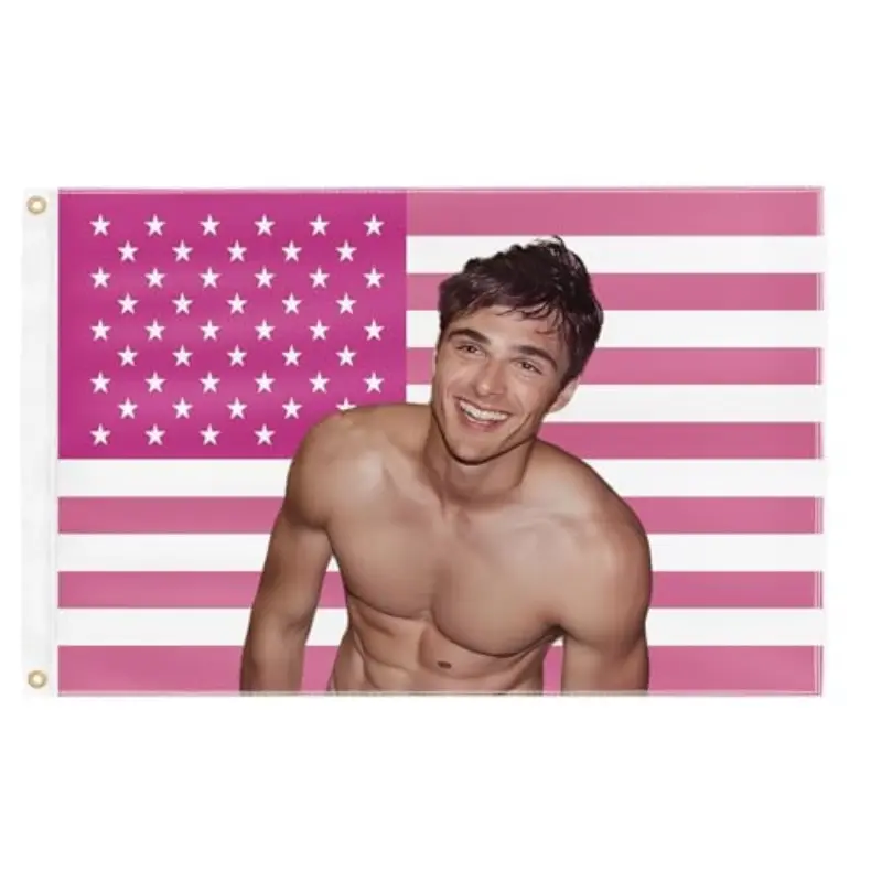 Jacob Elordi Fun Flag Banner, 2D Flat Wall Hanging Poster for Bedroom and Living Room Decor, Dormitory Wall Art, Home Bedroom Decor, No Power Required, Decoration