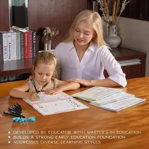 Reusable Grooved Handwriting Workbooks for Kids With Disappearing Ink   Drawing book Stick drawing Enlightenment Picture book Magic groove drawing book control pen training calligraphy