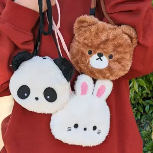 Animal Plush Crossbody Bag | Cute Everyday Small Shoulder Bag | Panda | Bear | Bunny