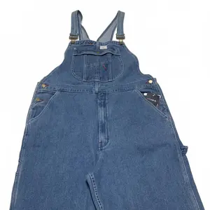 NWT Hisea Men's Blue Denim Overalls 40W x 30L Tags 100  Percent Cotton Work Bib