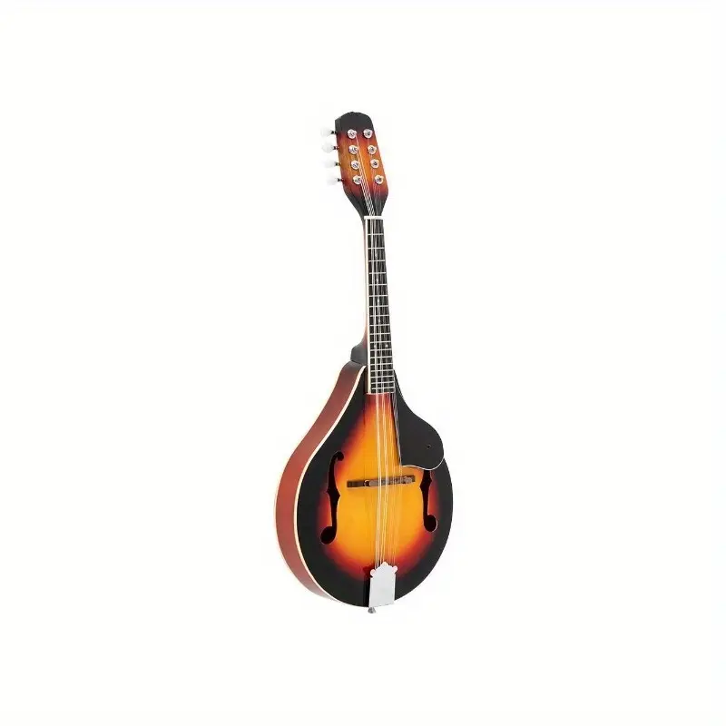 Wooden A-Style 8-String Mandolin Toy Musical Instrument - Solid Basswood & Rosewood Build, Elegant Sunset Design, Guard Board Equipped, 13.8"/356mm, 27.56 x 10.79 x 2.01 inches, for Kids' Hobbies