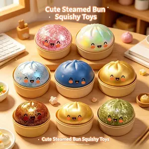 Reusable Low Rebound Giant Steamed Bun Toy Stretchy Decompression Toy Creative Home Decor And Festival Gift Idea