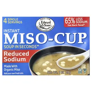Edward & Sons Instant Miso-Cup®, Reduced Sodium, 4 Envelopes, 1 oz (29 g)
